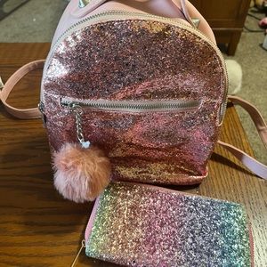 Backpack purse & wallet set